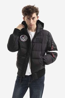 Пуховик Fd Nasa с капюшоном Alpha Industries, черный