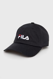 Хлопковая шапка Fila, черный