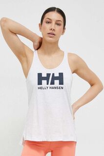Хлопковый топ Helly Hansen, серый