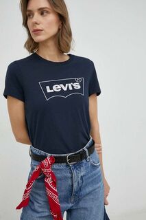 Хлопковая футболка Levi&apos;s, темно-синий Levis