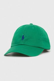 Хлопковая бейсболка Polo Ralph Lauren, зеленый