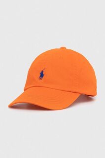 Хлопковая бейсболка Polo Ralph Lauren, оранжевый