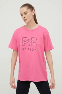 Хлопковая футболка P.E Nation, фиолетовый