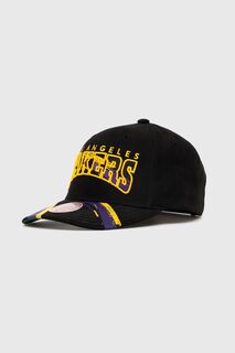 Хлопковая бейсболка Mitchell &amp; Ness LOS ANGELES LAKERS Mitchell&amp;Ness, черный Mitchell&Ness