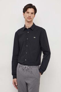 Рубашка из хлопка Lacoste, черный