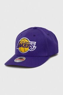Бейсболка Mitchell &amp; Ness Los Angeles Lakers из смесовой шерсти Mitchell&amp;Ness, фиолетовый Mitchell&Ness