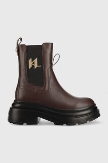 Кожаные ботинки челси Карла Лагерфельда DANTON Karl Lagerfeld, коричневый