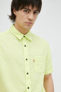 Хлопковая рубашка Levi&apos;s, зеленый Levis