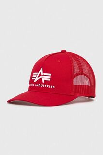 Хлопковая шапка Alpha Industries, красный