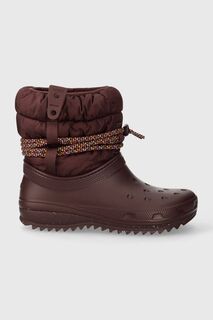 Зимние ботинки Classic Neo Puff Luxe Boot Crocs, бордовый