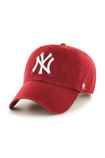 Хлопковая бейсболка MLB New York Yankees 47brand, красный