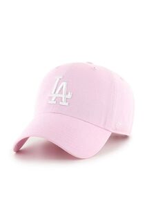 Хлопковая бейсболка MLB Los Angeles Dodgers 47brand, розовый