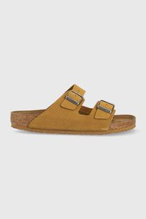 Вельветовые замшевые шлепанцы Arizona Birkenstock, коричневый