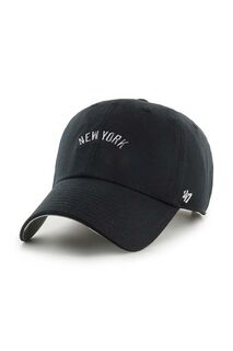 Хлопковая бейсболка MLB New York Yankees 47brand, черный