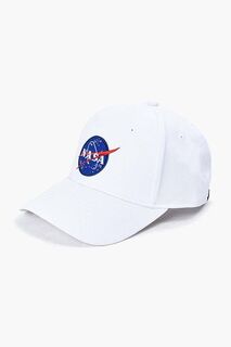 Хлопковая бейсболка NASA Cap Alpha Industries, белый