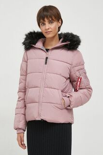 Пуховик с капюшоном , цвет Wmn Alpha Industries, розовый