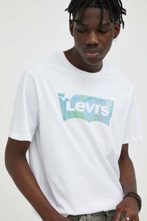 Хлопковая футболка Levi&apos;s, белый Levis