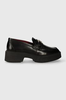 Кожаные лоферы TH HARDWARE LOAFER Tommy Hilfiger, черный