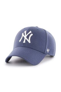 Бейсболка MLB New York Yankees из смесовой шерсти 47brand, фиолетовый