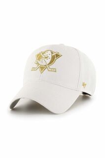 Бейсболка NHL Anaheim Ducks из смесовой шерсти 47brand, белый