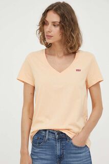 Хлопковая футболка Levi&apos;s, оранжевый Levis