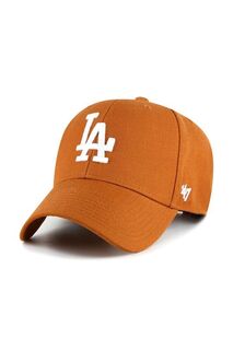 Бейсболка MLB Los Angeles Dodgers из смесовой шерсти 47brand, оранжевый