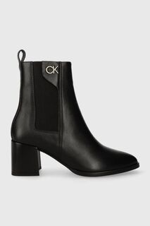 Кожаные ботинки челси ALMOND CHELSEA BOOT W/HW 55 Calvin Klein, черный