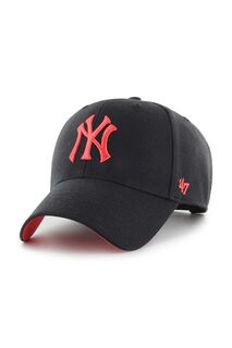 Бейсболка MLB New York Yankees из смесовой шерсти 47brand, черный