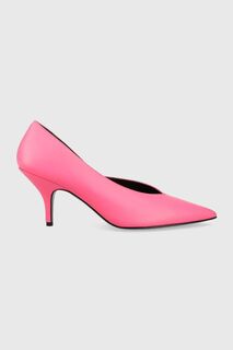 Кожаные туфли на высоком каблуке Patrizia Pepe, розовый