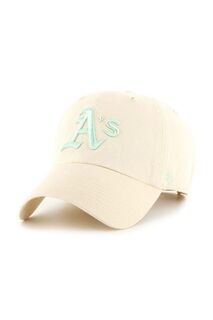 Кепка из смесовой шерсти MLB Oakland Athletics 47brand, бежевый