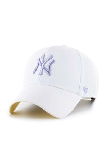 Кепка MLB New York Yankees из смесовой шерсти 47brand, белый
