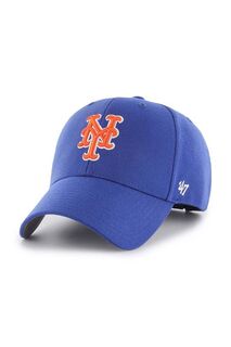 Бейсболка MLB New York Mets из смесовой шерсти 47brand, синий