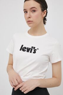 Хлопковая футболка Levi&apos;s, белый Levis