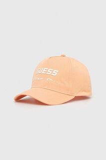 Бейсболка из хлопка Guess, оранжевый