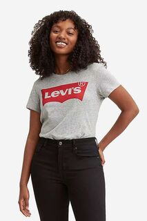 Хлопковая футболка The Perfect Tee Levi&apos;s, серый Levis