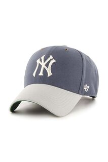 Хлопковая бейсболка MLB New York Yankees 47brand, синий
