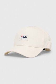 Бейсболка из хлопка Fila, бежевый