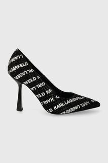 Замшевые туфли на высоком каблуке PANDARA II Karl Lagerfeld, черный