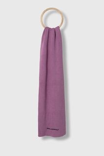 Шарф из смесовой шерсти Karl Lagerfeld, фиолетовый