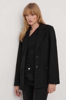 Куртка из смесовой шерсти Abercrombie &amp; Fitch, черный