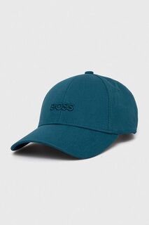 Бейсболка BOSS из хлопка Boss, бирюзовый