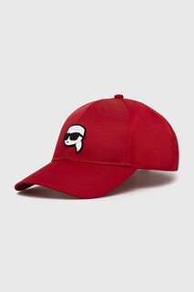 Бейсбольная кепка Карла Лагерфельда Karl Lagerfeld, красный