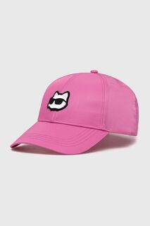 Бейсбольная кепка Карла Лагерфельда Karl Lagerfeld, розовый
