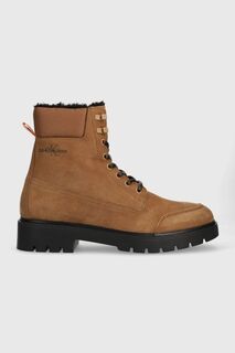 Замшевые ботинки COMBAT MID LACEUP WL SUEDE Calvin Klein Jeans, коричневый