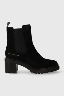 Замшевые ботинки ESSENTIAL MIDHEEL SUEDE BOOTIE Tommy Hilfiger, черный