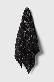Шелковый шарф Moschino, черный