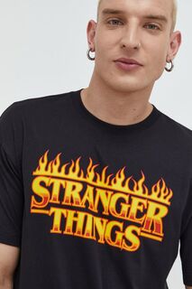Хлопковая футболка xStranger Things Champion, черный