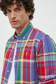 Хлопковая рубашка Polo Ralph Lauren, мультиколор