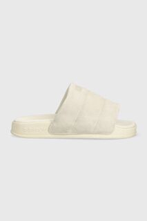 Замшевые слипоны Adilette Essential adidas Originals, бежевый