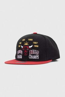 Бейсбольная кепка Mitchell &amp; Ness x Chicago Bulls Mitchell&amp;Ness, черный Mitchell&Ness